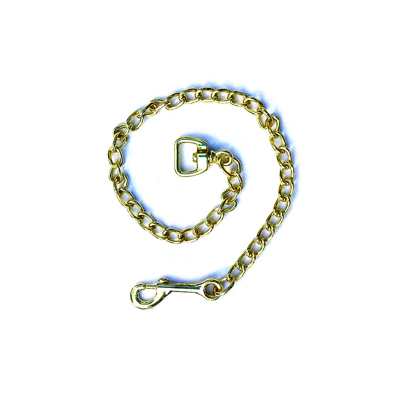 Lead/Stud Chain Brass Plated with Bolt Snap and Swivel