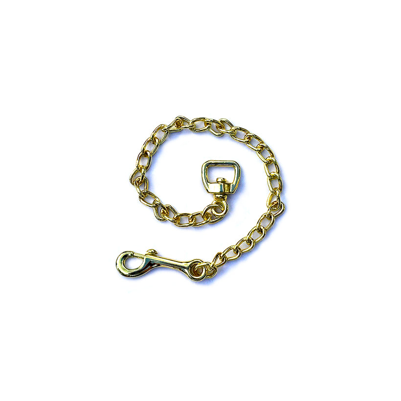 Lead/Stud Chain Brass Plated with Bolt Snap and Swivel