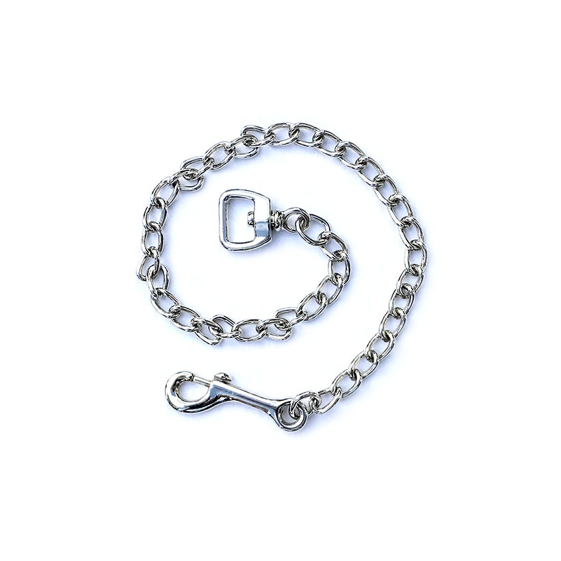 Lead/Stud Chain Nickel Plated with Bolt Snap and Swivel