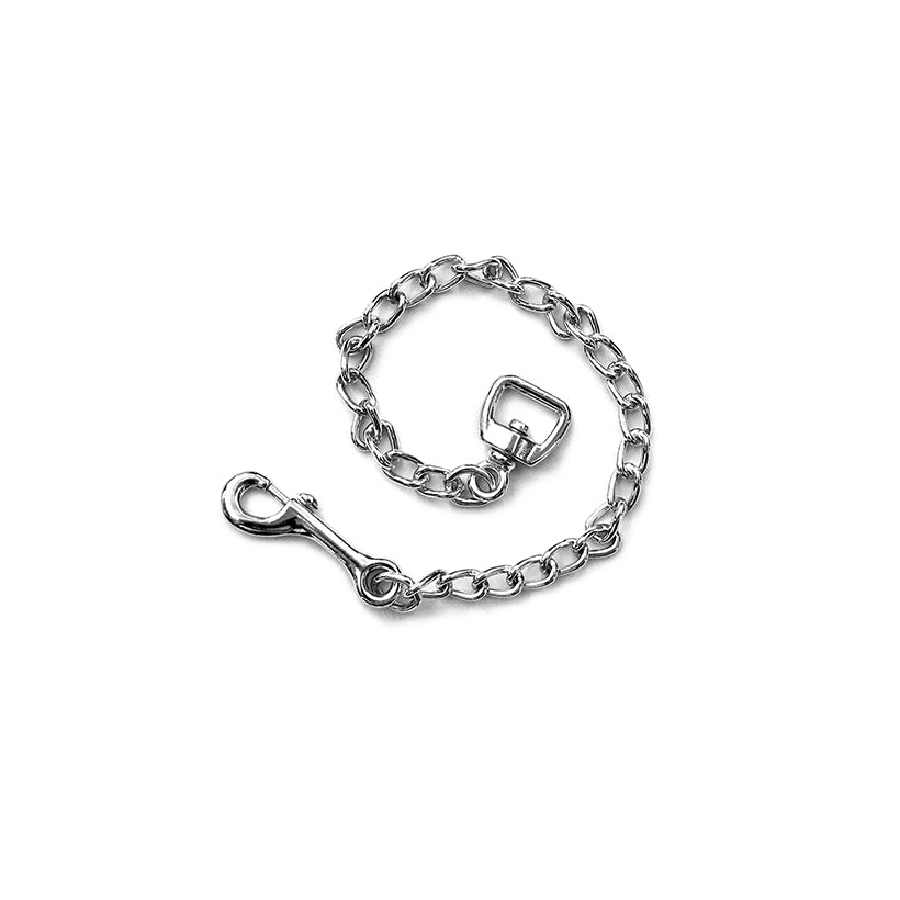 Lead/Stud Chain Nickel Plated with Bolt Snap and Swivel