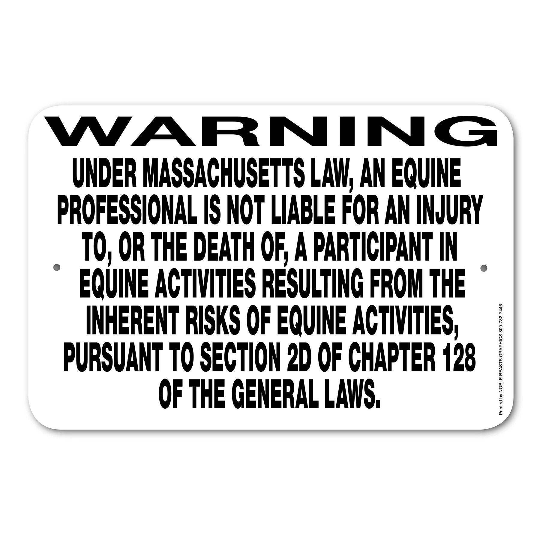 Equine Liability Signs M-M