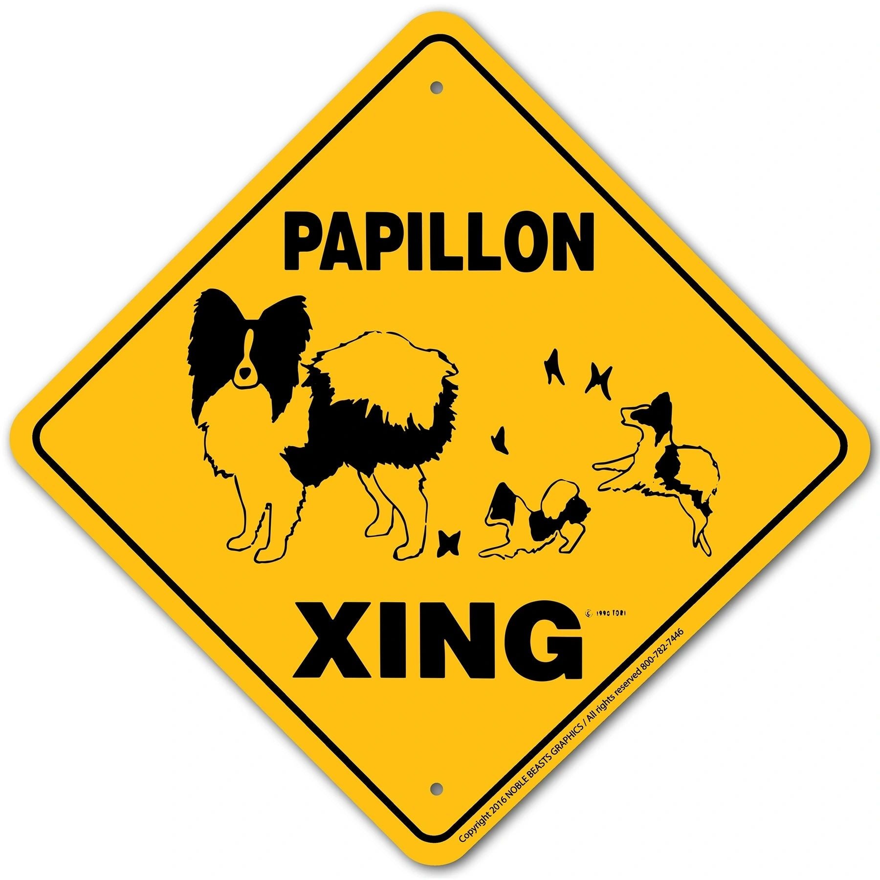 20606 Papillon Xing Sign Aluminum 12 in X 12 in #20606 – Smart Horse Gear