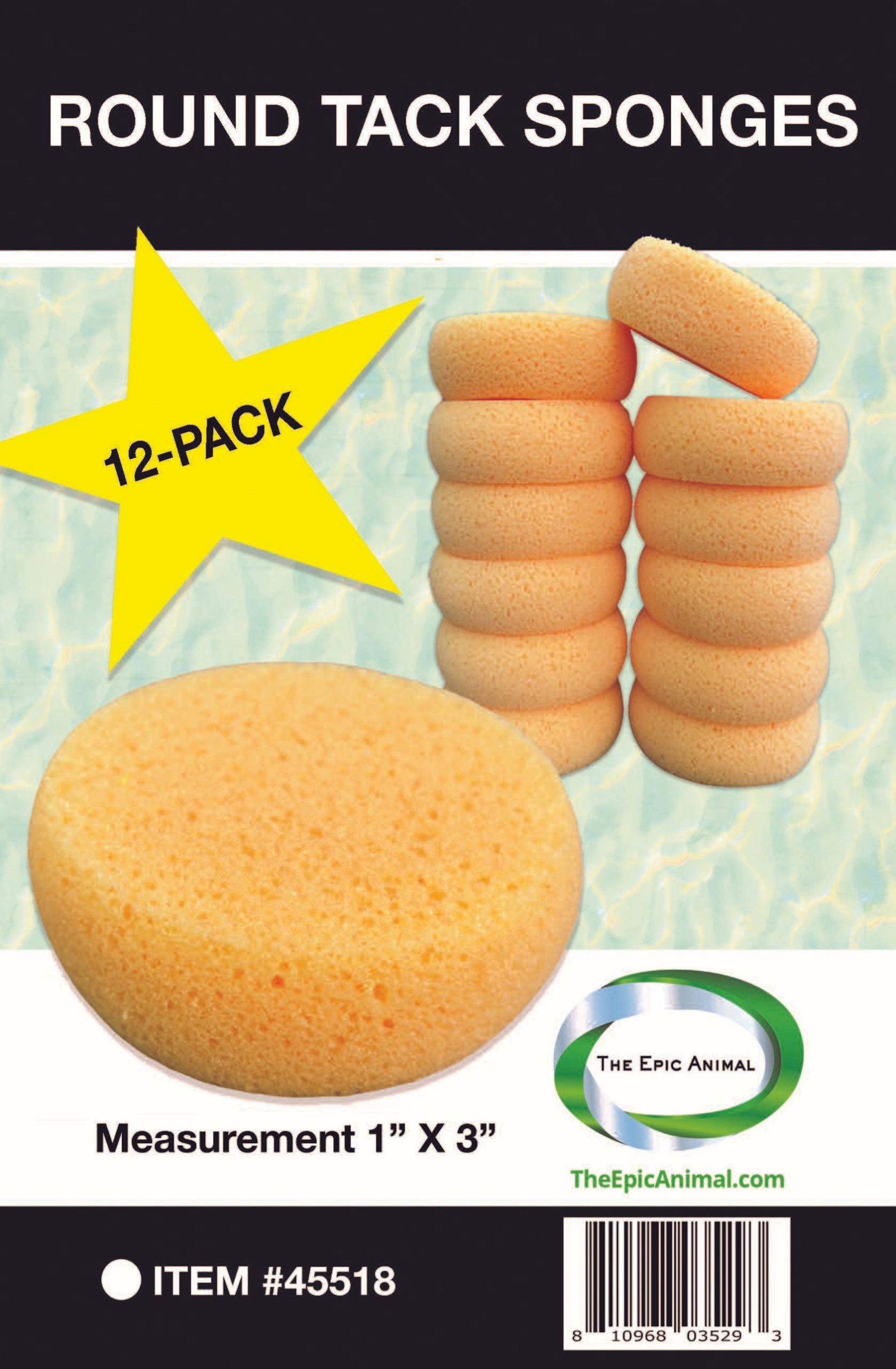 45518 12pack round sponges star