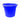 Blue bucket on a white background