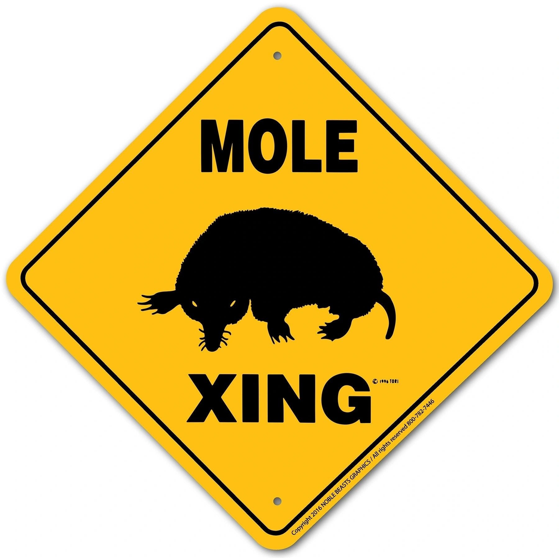 Mole Xing Sign Aluminum 12 in X 12 in #20903