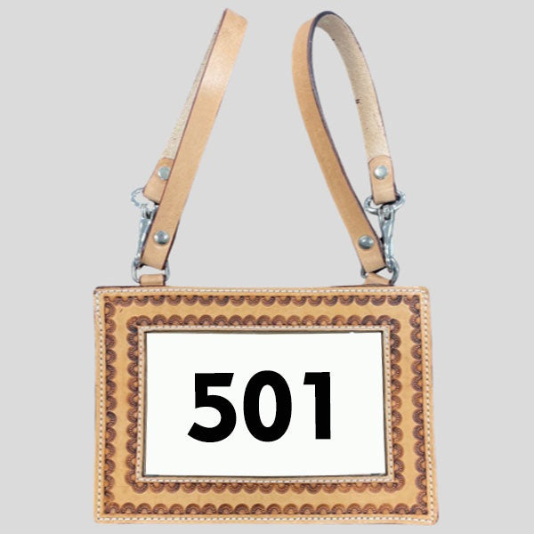 Leather Number Holder for Horse Show