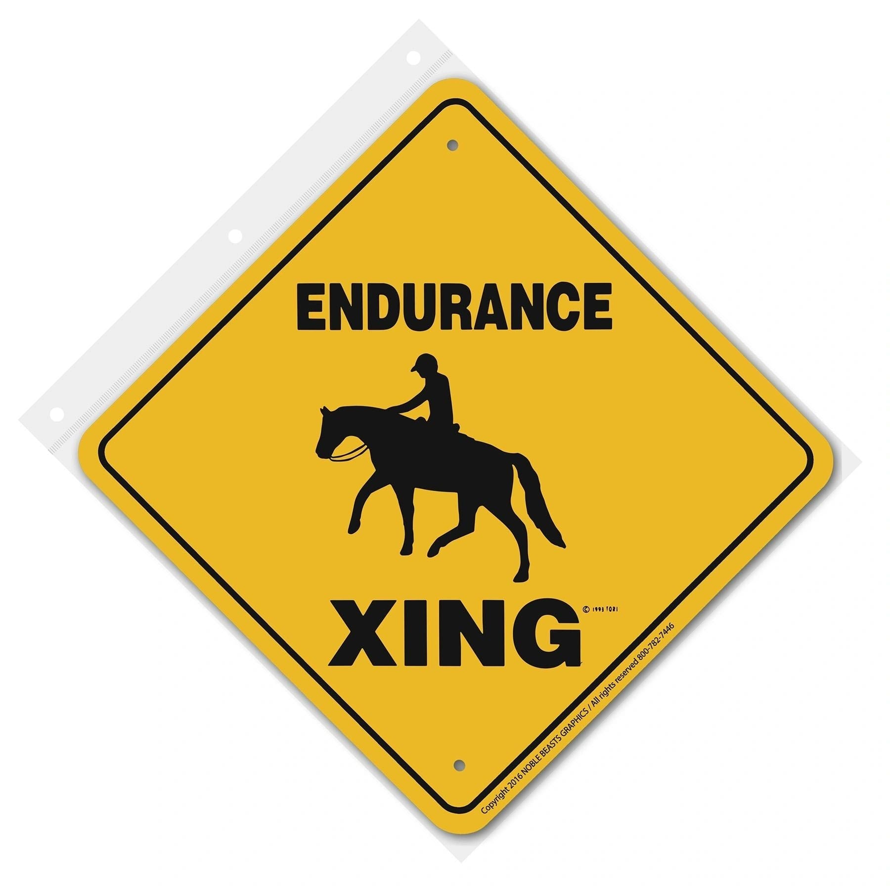 Endurance Xing Sign Aluminum 12 in X 12 in #20752