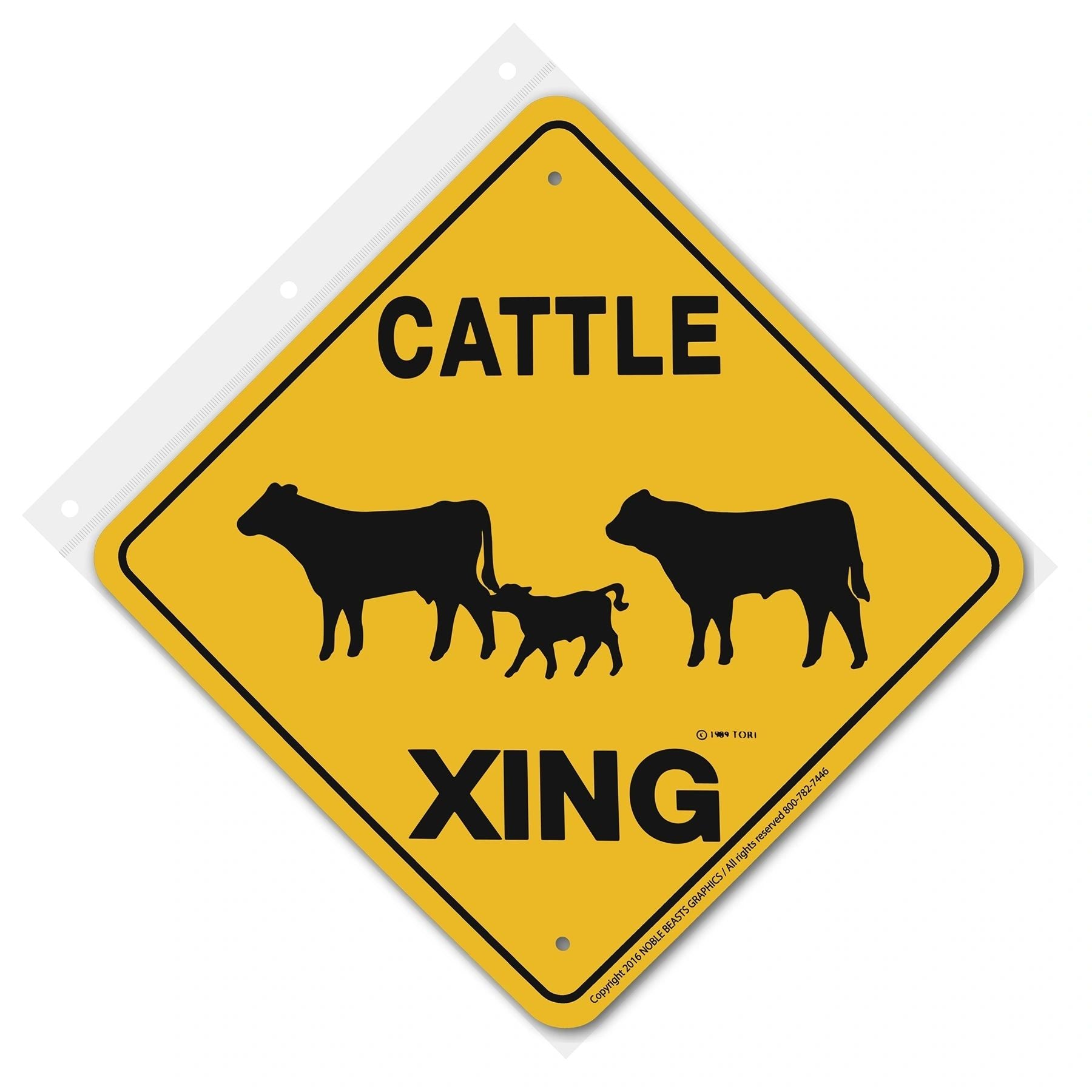 Next Xing Sign Cattle (Generic) Xing Sign Aluminum 12 in X 12 in #20584 – Smart Horse Gear