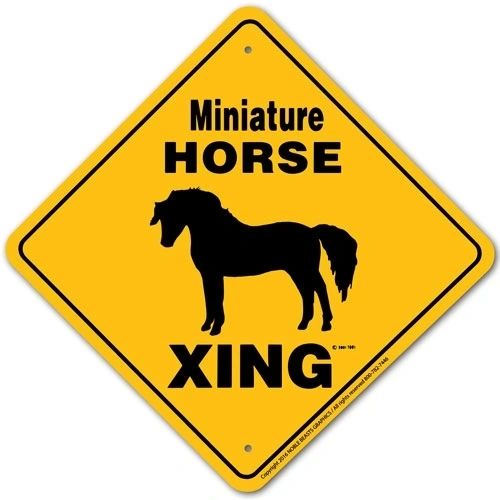 Miniature Horse Xing Sign Aluminum 12 in X 12 in #20016