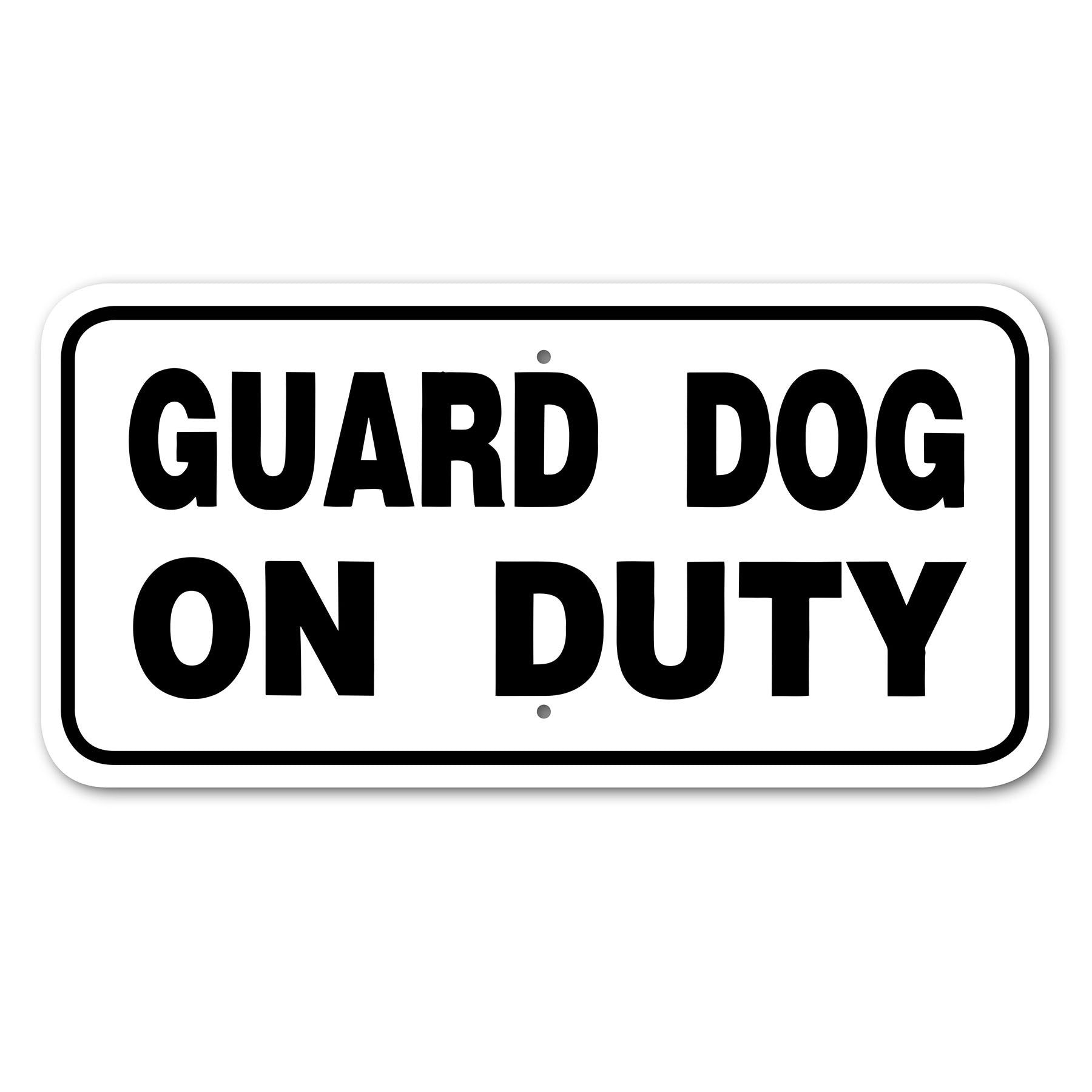 guard dog on duty white main