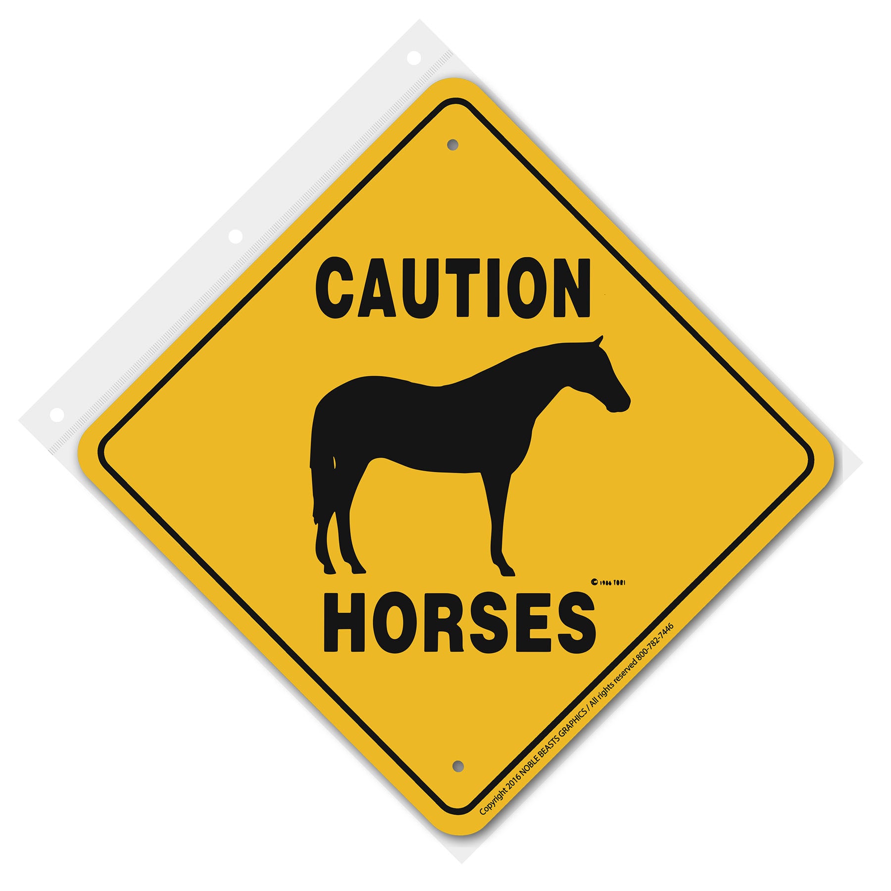 horses (tb) caution 21398 front