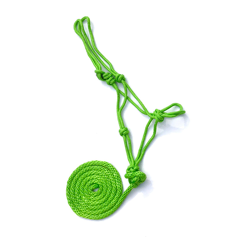 Premium Mini Rope Halter w/Lead - Lime Green