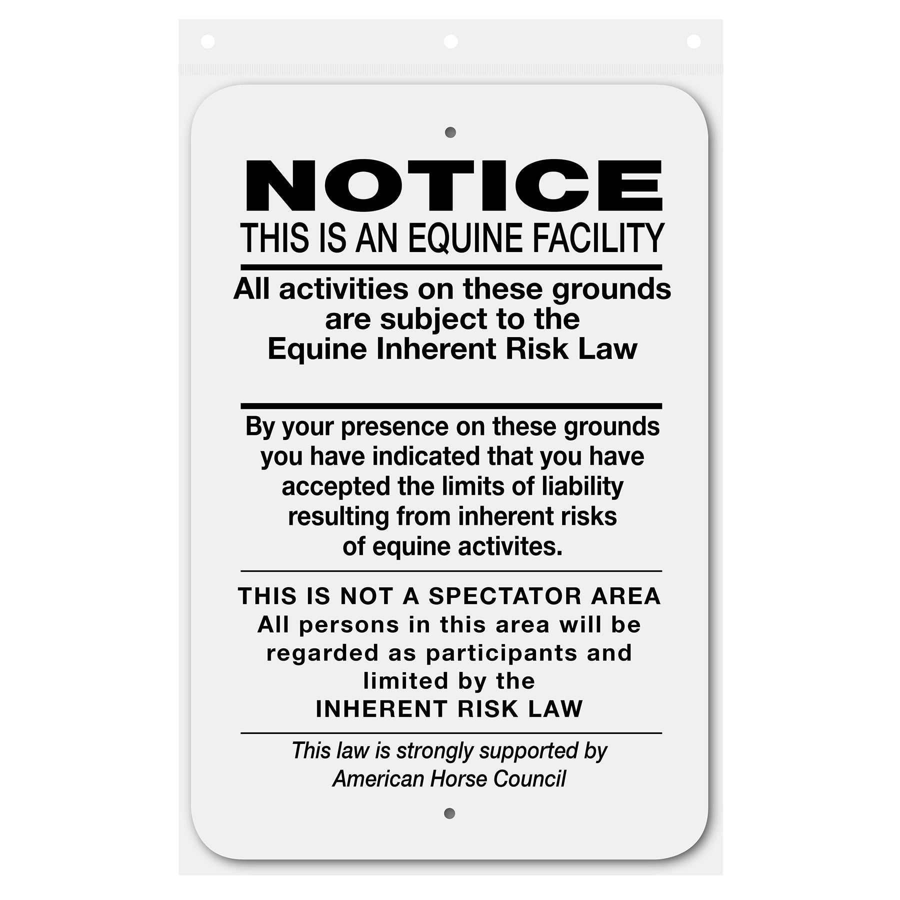 universal notice front