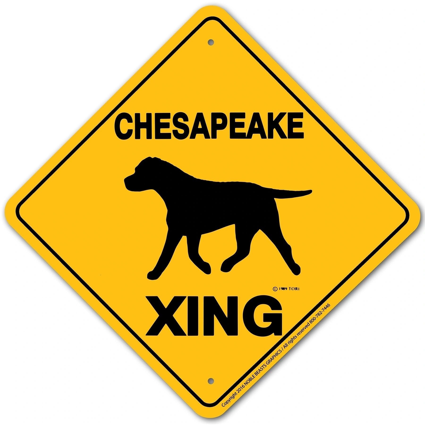 Chesapeake Xing Sign Aluminum 12 in X 12 in #20578