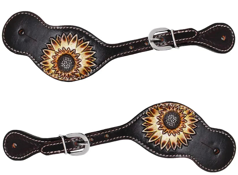 Spur Straps Leather Sunflower DO with Stainless Steel Buckle